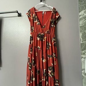 Free People gently worn floral maxi dress
